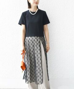 SHIPS / シップス Tシャツ | 【WEB限定】ラッセル レース ドッキング TEE