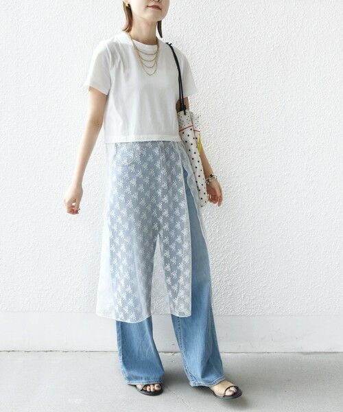 SHIPS / シップス Tシャツ | 【WEB限定】ラッセル レース ドッキング TEE | 詳細4