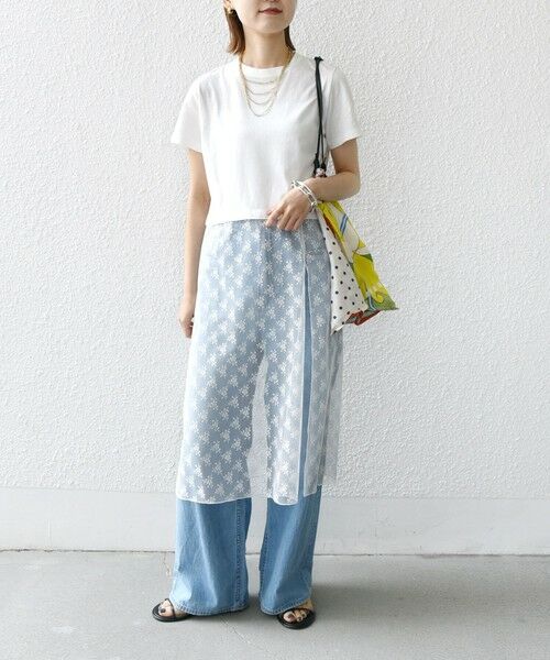 SHIPS / シップス Tシャツ | 【WEB限定】ラッセル レース ドッキング TEE | 詳細5