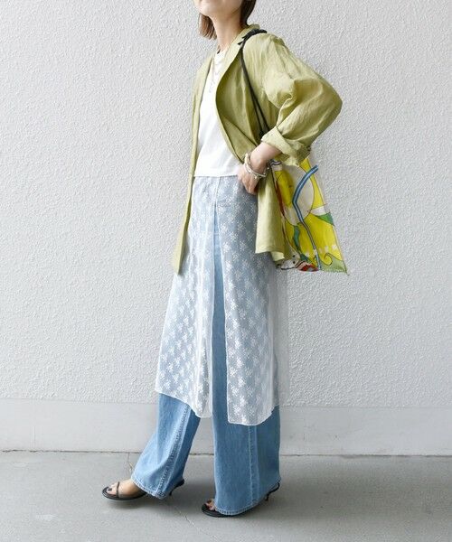 SHIPS / シップス Tシャツ | 【WEB限定】ラッセル レース ドッキング TEE | 詳細7