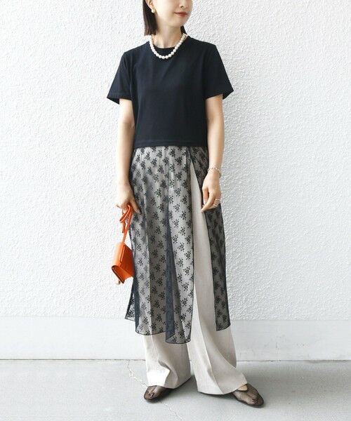 SHIPS / シップス Tシャツ | 【WEB限定】ラッセル レース ドッキング TEE | 詳細18