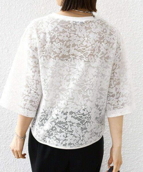 SHIPS / シップス Tシャツ | 〈手洗い可能〉オーガニック コットン レース ショート スリーブ プルオーバー | 詳細16