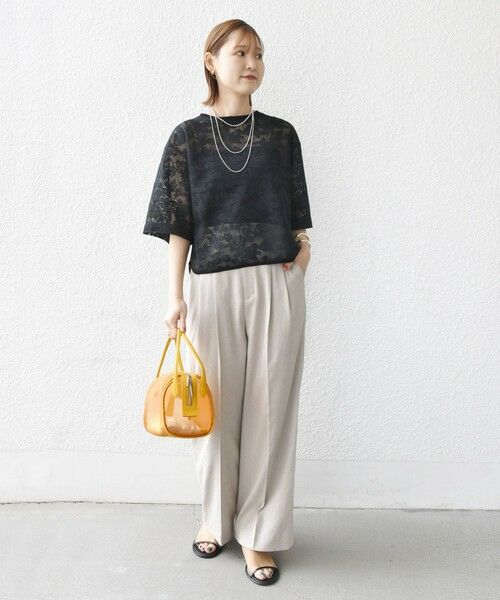 SHIPS / シップス Tシャツ | 〈手洗い可能〉オーガニック コットン レース ショート スリーブ プルオーバー | 詳細21