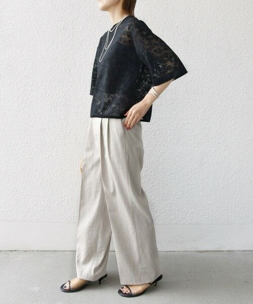 SHIPS / シップス Tシャツ | 〈手洗い可能〉オーガニック コットン レース ショート スリーブ プルオーバー | 詳細23