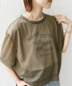 SHIPS / シップス Tシャツ | 〈手洗い可能〉シアー トリコット ショート スリーブ プルオーバー