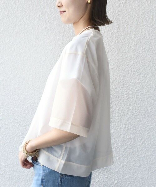 SHIPS / シップス Tシャツ | 〈手洗い可能〉シアー トリコット ショート スリーブ プルオーバー | 詳細14