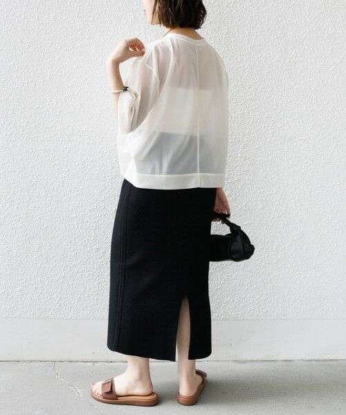 SHIPS / シップス Tシャツ | 〈手洗い可能〉シアー トリコット ショート スリーブ プルオーバー | 詳細2