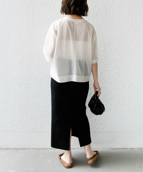 SHIPS / シップス Tシャツ | 〈手洗い可能〉シアー トリコット ショート スリーブ プルオーバー | 詳細3