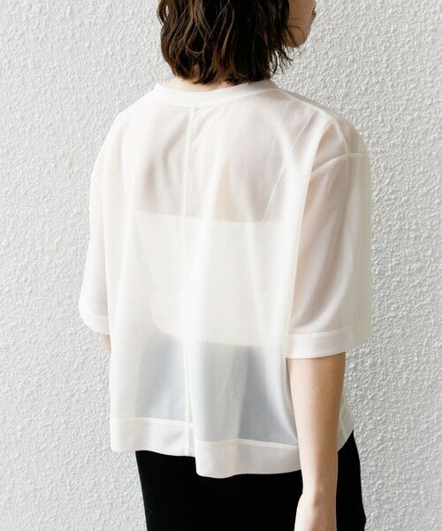 SHIPS / シップス Tシャツ | 〈手洗い可能〉シアー トリコット ショート スリーブ プルオーバー | 詳細6