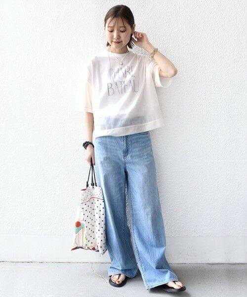 SHIPS / シップス Tシャツ | 〈手洗い可能〉シアー トリコット ショート スリーブ プルオーバー | 詳細8