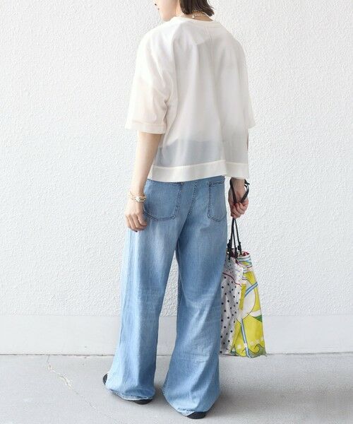 SHIPS / シップス Tシャツ | 〈手洗い可能〉シアー トリコット ショート スリーブ プルオーバー | 詳細9