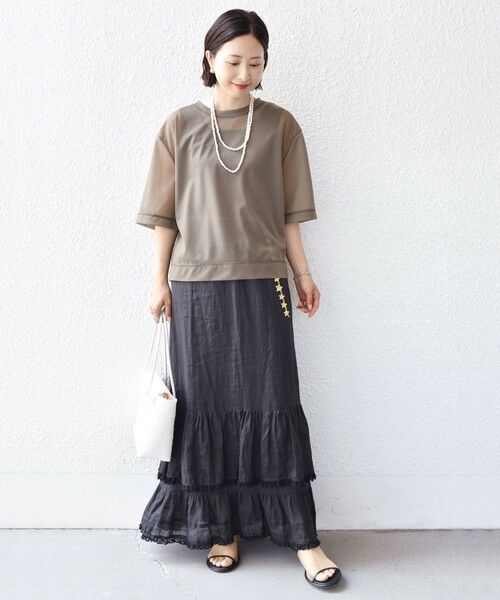 SHIPS / シップス Tシャツ | 〈手洗い可能〉シアー トリコット ショート スリーブ プルオーバー | 詳細30