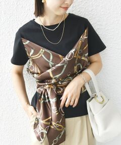 SHIPS / シップス Tシャツ | 【WEB限定】〈手洗い可能〉スカーフ コンビ TEE