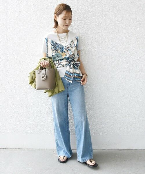 SHIPS / シップス Tシャツ | 【WEB限定】〈手洗い可能〉スカーフ コンビ TEE | 詳細1