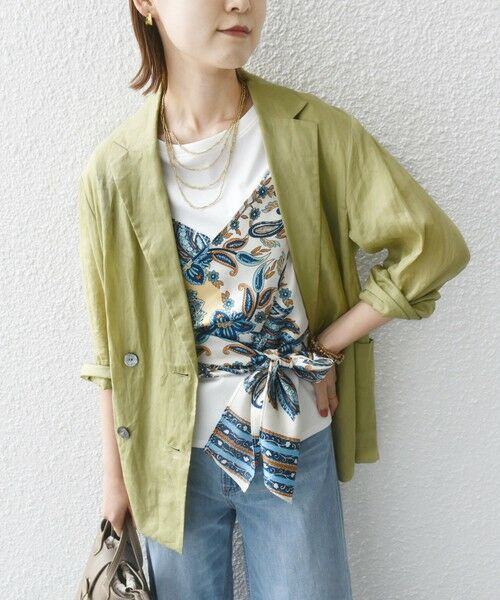 SHIPS / シップス Tシャツ | 【WEB限定】〈手洗い可能〉スカーフ コンビ TEE | 詳細10