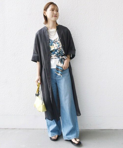 SHIPS / シップス Tシャツ | 【WEB限定】〈手洗い可能〉スカーフ コンビ TEE | 詳細11