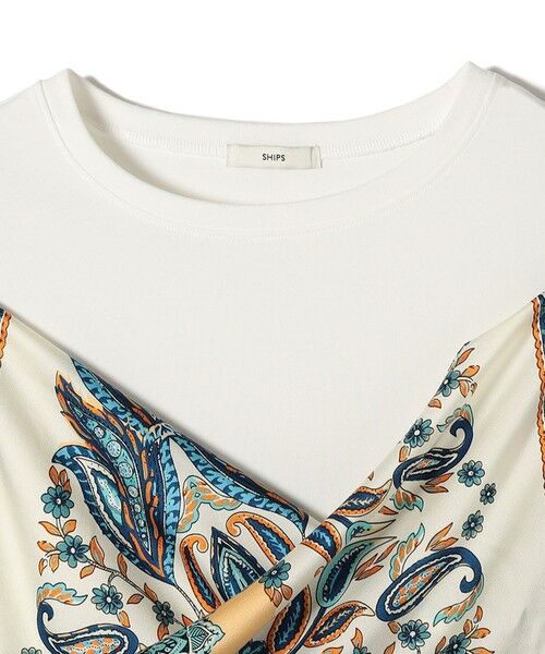 SHIPS / シップス Tシャツ | 【WEB限定】〈手洗い可能〉スカーフ コンビ TEE | 詳細14