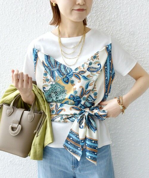 SHIPS / シップス Tシャツ | 【WEB限定】〈手洗い可能〉スカーフ コンビ TEE | 詳細6