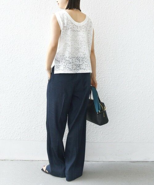 SHIPS / シップス タンクトップ | 〈手洗い可能〉オーガニック コットン レース ノースリーブ プルオーバー | 詳細12