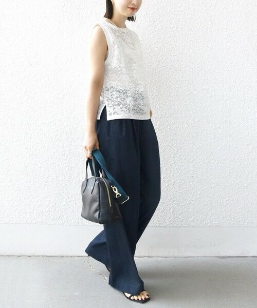 SHIPS / シップス タンクトップ | 〈手洗い可能〉オーガニック コットン レース ノースリーブ プルオーバー | 詳細13