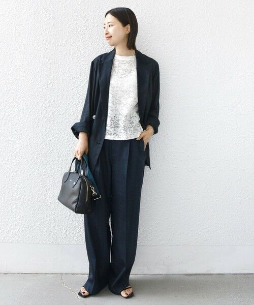 SHIPS / シップス タンクトップ | 〈手洗い可能〉オーガニック コットン レース ノースリーブ プルオーバー | 詳細18