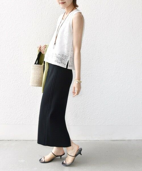 SHIPS / シップス タンクトップ | 〈手洗い可能〉オーガニック コットン レース ノースリーブ プルオーバー | 詳細2