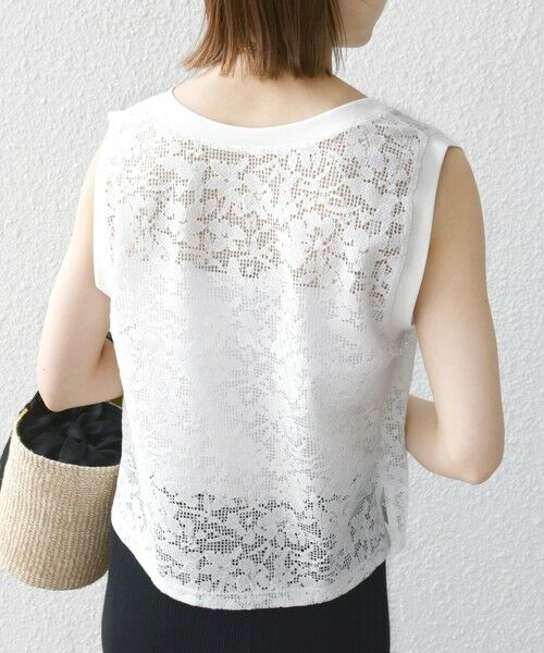 SHIPS / シップス タンクトップ | 〈手洗い可能〉オーガニック コットン レース ノースリーブ プルオーバー | 詳細7