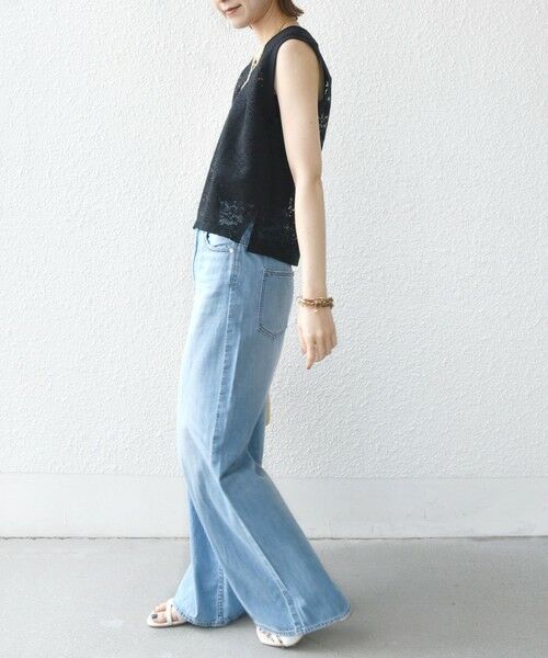 SHIPS / シップス タンクトップ | 〈手洗い可能〉オーガニック コットン レース ノースリーブ プルオーバー | 詳細24