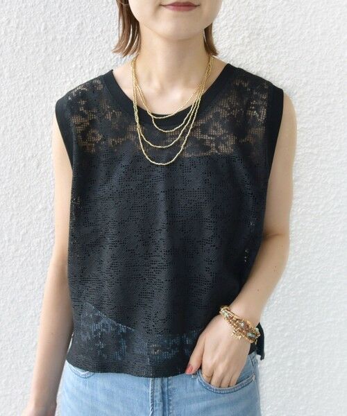 SHIPS / シップス タンクトップ | 〈手洗い可能〉オーガニック コットン レース ノースリーブ プルオーバー | 詳細27