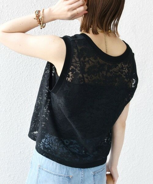 SHIPS / シップス タンクトップ | 〈手洗い可能〉オーガニック コットン レース ノースリーブ プルオーバー | 詳細28