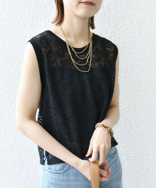 SHIPS / シップス タンクトップ | 〈手洗い可能〉オーガニック コットン レース ノースリーブ プルオーバー | 詳細29