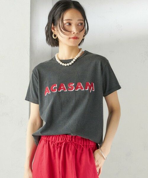 SHIPS / シップス Tシャツ | ACASAM:クルーネック TEE(ブラック)
