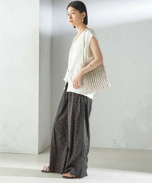 SHIPS / シップス その他パンツ | 〈手洗い可能〉コットン ドビー ウエスト ゴム ギャザー パンツ | 詳細4