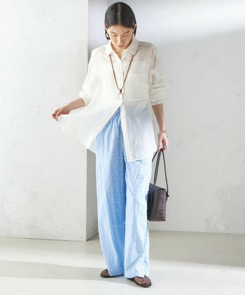 SHIPS / シップス その他パンツ | 〈手洗い可能〉コットン ドビー ウエスト ゴム ギャザー パンツ | 詳細16