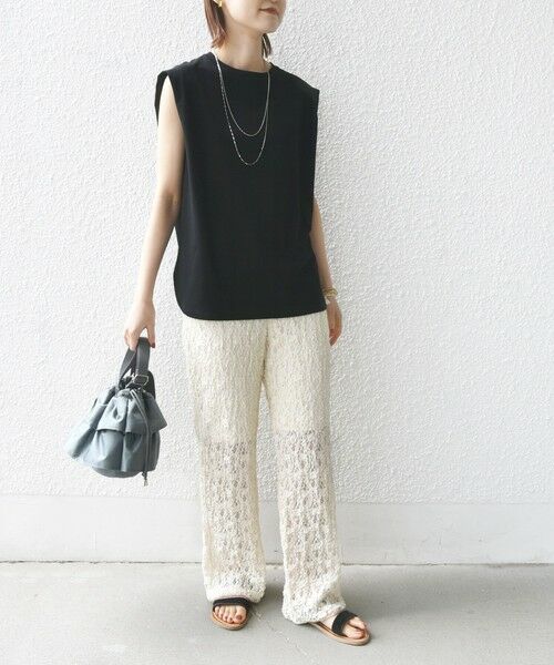 SHIPS / シップス ショート・ハーフ・半端丈パンツ | 〈手洗い可能〉ラッセル レース イージー パンツ | 詳細12