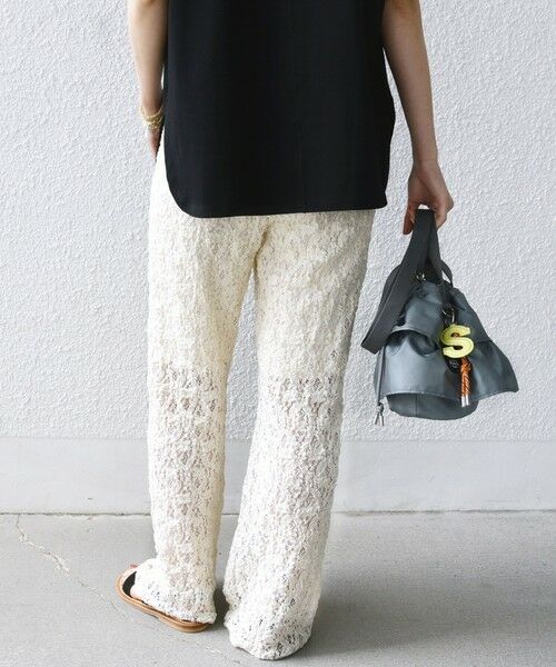 SHIPS / シップス ショート・ハーフ・半端丈パンツ | 〈手洗い可能〉ラッセル レース イージー パンツ | 詳細16