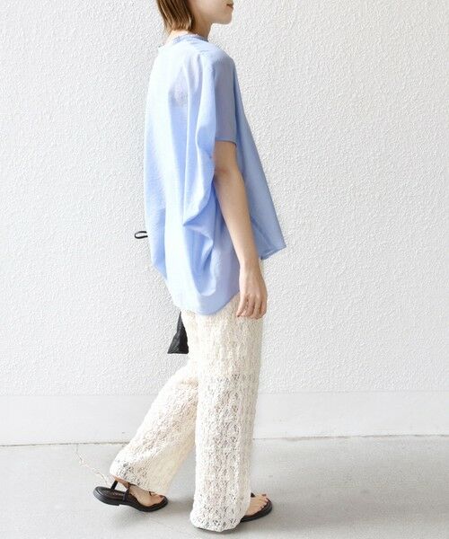 SHIPS / シップス ショート・ハーフ・半端丈パンツ | 〈手洗い可能〉ラッセル レース イージー パンツ | 詳細4