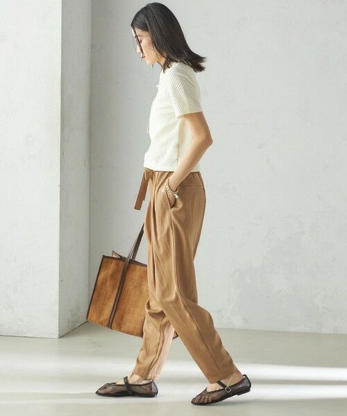 SHIPS / シップス その他パンツ | 小泉里子コラボ:〈手洗い可能〉ツイル ウエスト テーパード パンツ | 詳細3