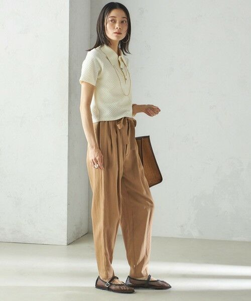 SHIPS / シップス その他パンツ | 小泉里子コラボ:〈手洗い可能〉ツイル ウエスト テーパード パンツ | 詳細5