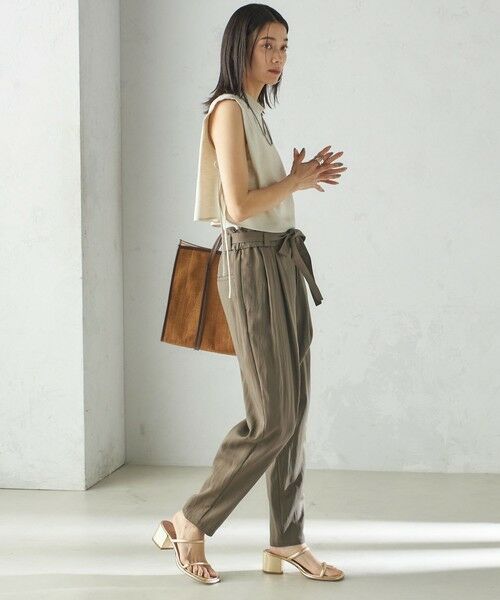 SHIPS / シップス その他パンツ | 小泉里子コラボ:〈手洗い可能〉ツイル ウエスト テーパード パンツ | 詳細28