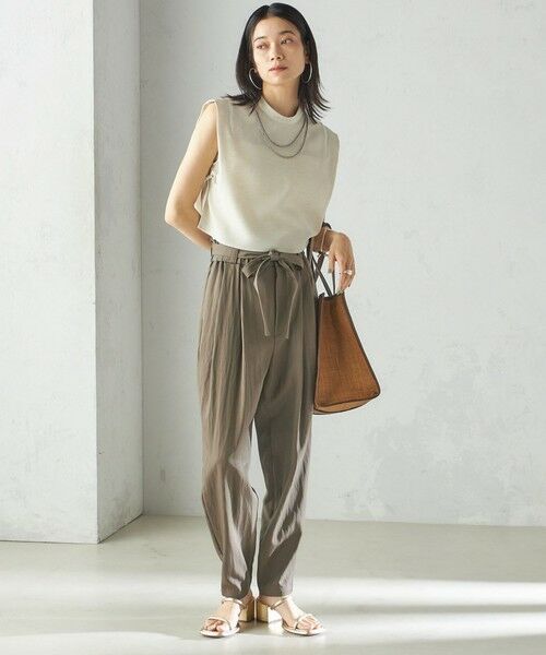 SHIPS / シップス その他パンツ | 小泉里子コラボ:〈手洗い可能〉ツイル ウエスト テーパード パンツ | 詳細30