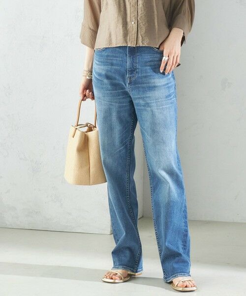 SHIPS for women/シップスウィメン 《予約》〈洗濯機可能〉ストレッチ ストレート デニム パンツ ブルー 40 SHIPS for women/シップスウィメン 《予約》〈洗濯機可能〉ストレッチ ストレート デニム パンツ ブルー 40