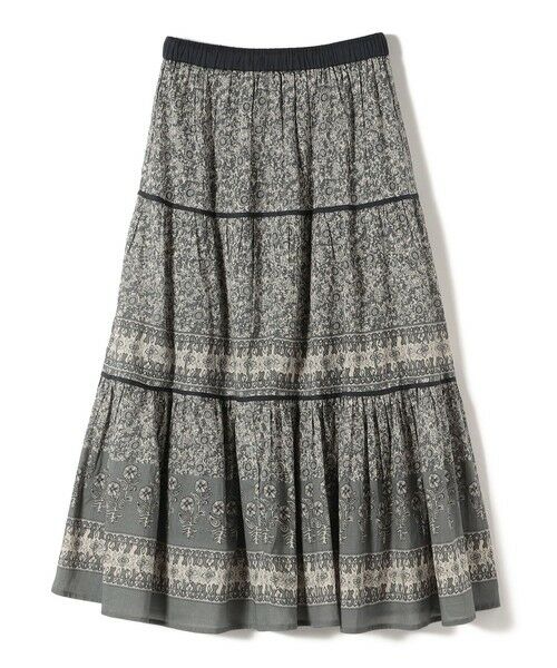 SHIPS / シップス ロング・マキシ丈スカート | Fanaka:〈手洗い可能〉プリント ティアード スカート | 詳細1