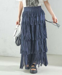 SHIPS / シップス ロング・マキシ丈スカート | 【SHIPS別注】crinkle crinkle crinkle:フリンジ スカート