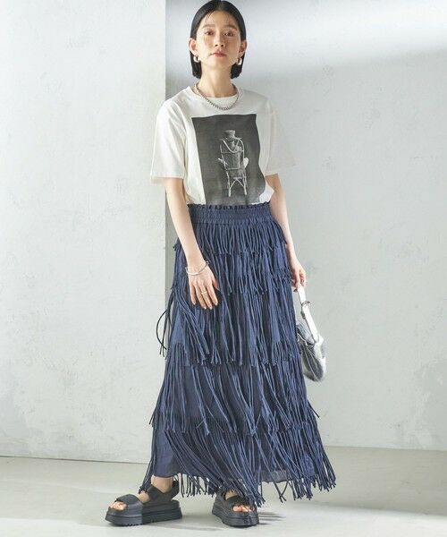 SHIPS / シップス ロング・マキシ丈スカート | 【SHIPS別注】crinkle crinkle crinkle:フリンジ スカート | 詳細1