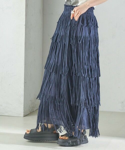 SHIPS / シップス ロング・マキシ丈スカート | 【SHIPS別注】crinkle crinkle crinkle:フリンジ スカート | 詳細10