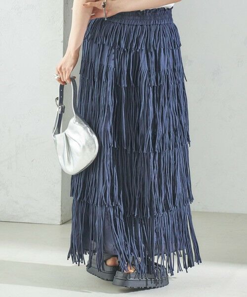 SHIPS / シップス ロング・マキシ丈スカート | 【SHIPS別注】crinkle crinkle crinkle:フリンジ スカート | 詳細11