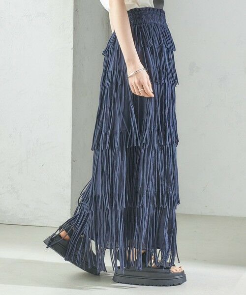 SHIPS / シップス ロング・マキシ丈スカート | 【SHIPS別注】crinkle crinkle crinkle:フリンジ スカート | 詳細12