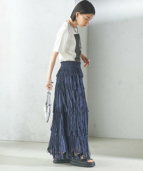 SHIPS / シップス ロング・マキシ丈スカート | 【SHIPS別注】crinkle crinkle crinkle:フリンジ スカート | 詳細6