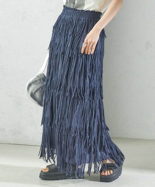 SHIPS / シップス ロング・マキシ丈スカート | 【SHIPS別注】crinkle crinkle crinkle:フリンジ スカート | 詳細9